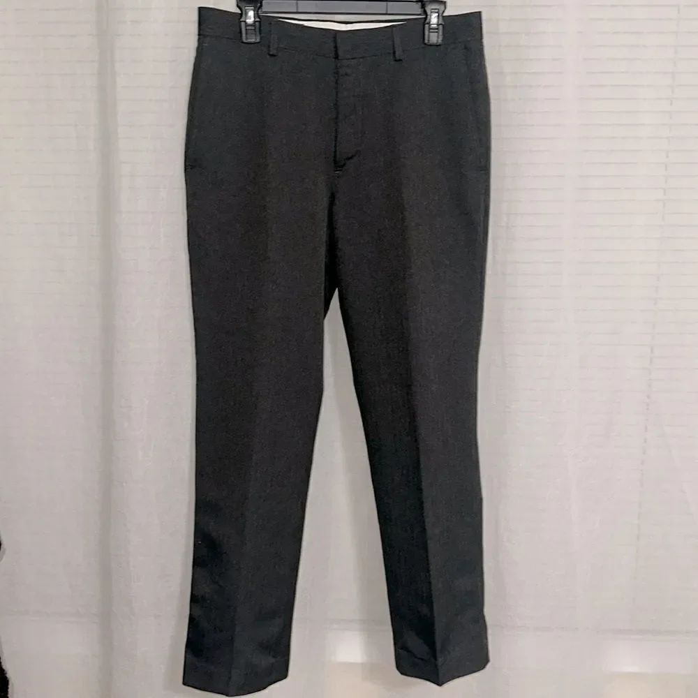 Michael Brandon 32 x 30 Slim Fit Gray Houndstooth Dress Pants